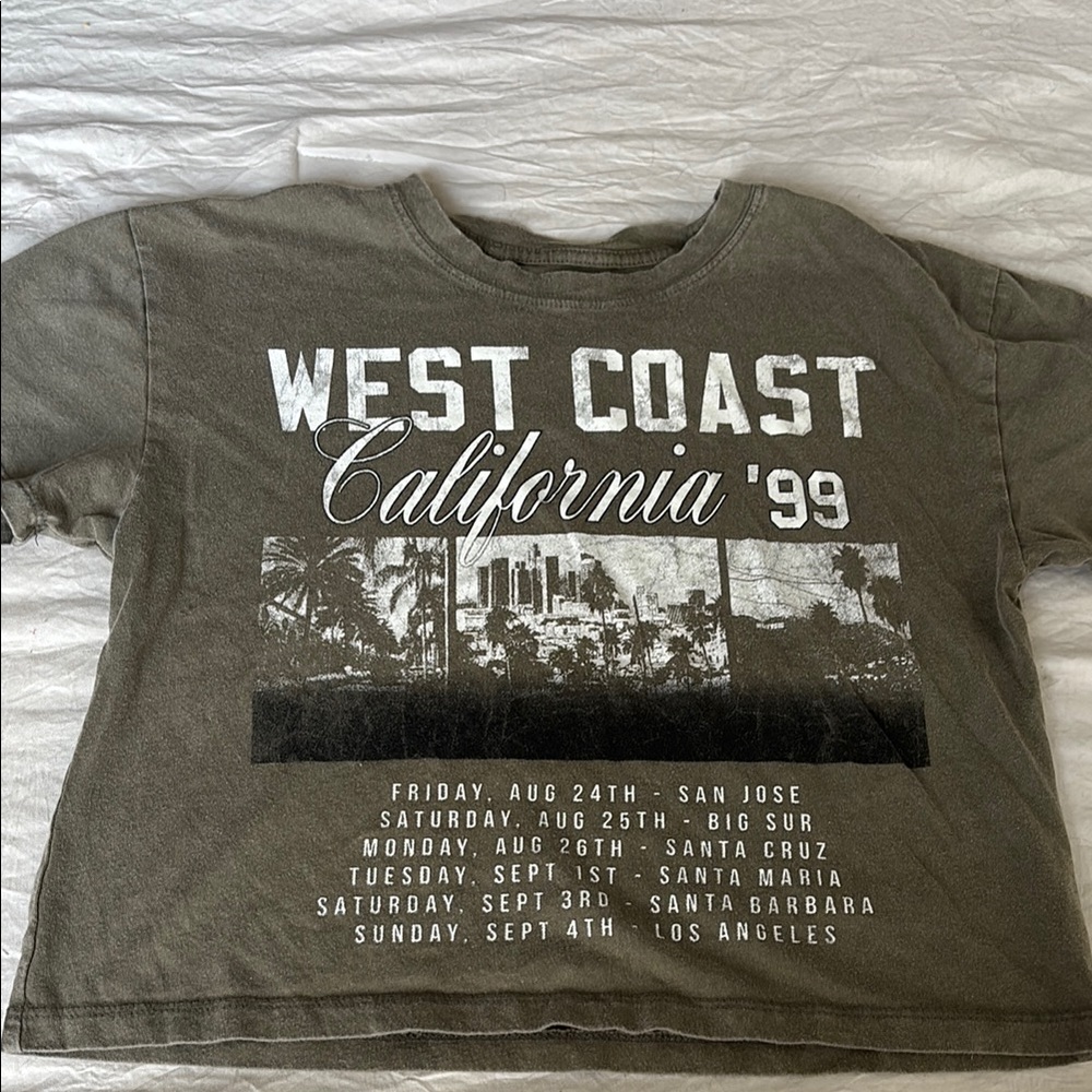 Green California Graphic Short Sleeve Tee